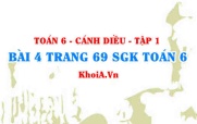 Bài 4 trang 69 SGK Toán 6 tập 1 Cánh Diều